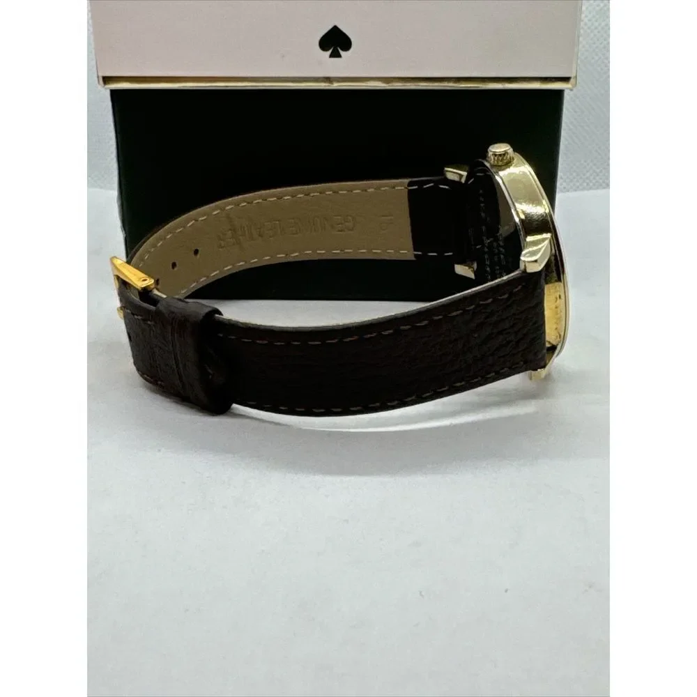 Kate Spade Gramercy 0009 Women's Black Leather Strap Analog Dial Watch JNA130